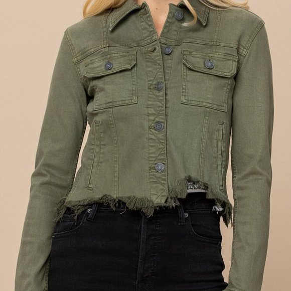 CHARTOU Men's Denim Jacket Casual Regular Fit Button Down Long Sleeve Jean  Trucker Jacket (Medium, Army Green) - Yahoo Shopping